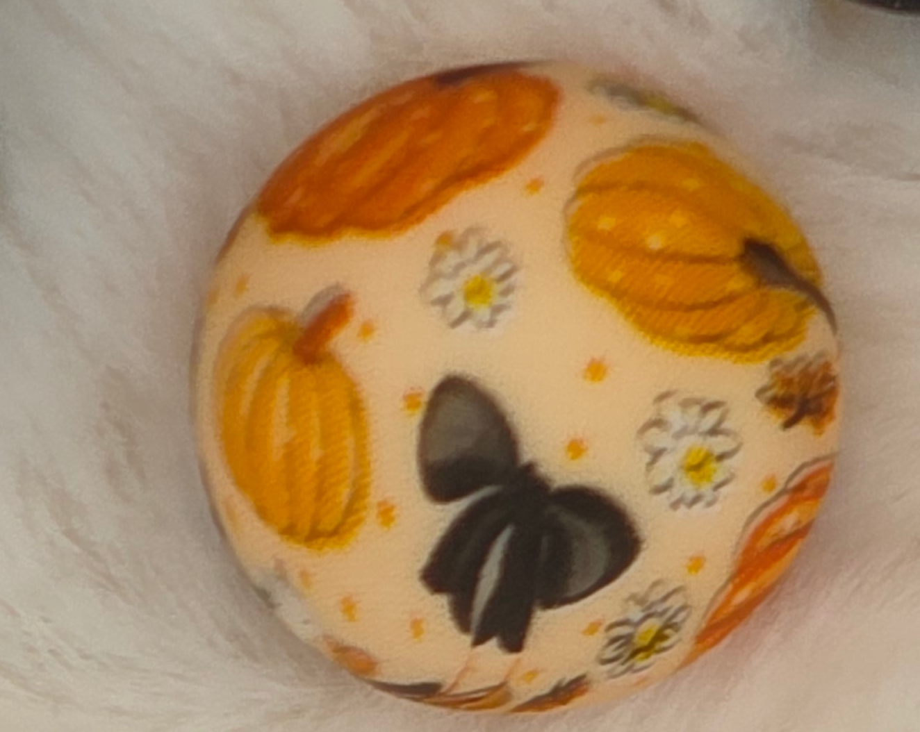 Pumpkin Patch Printed Bead