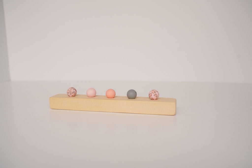 Pink Boho Leopard Printed Bead