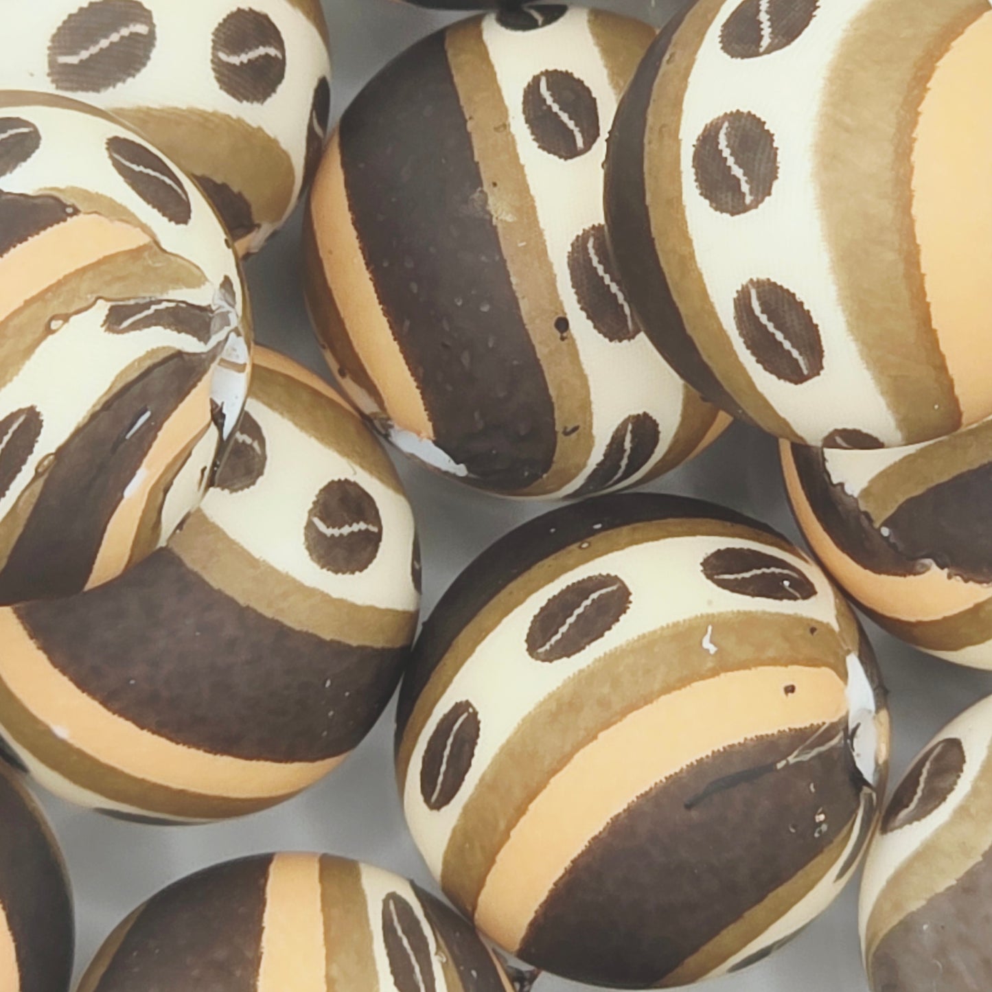 Coffee Bean Dream Printed Bead