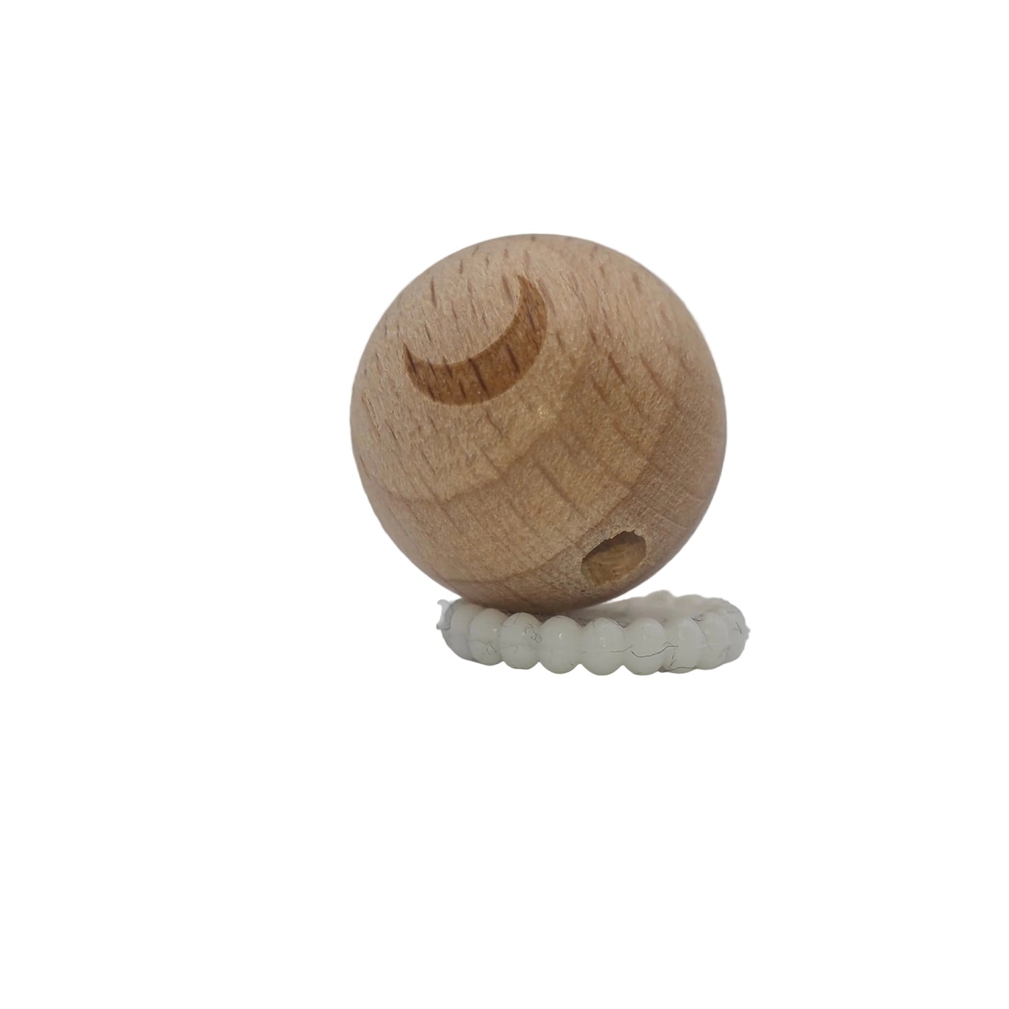 Beechwood Moon Bead