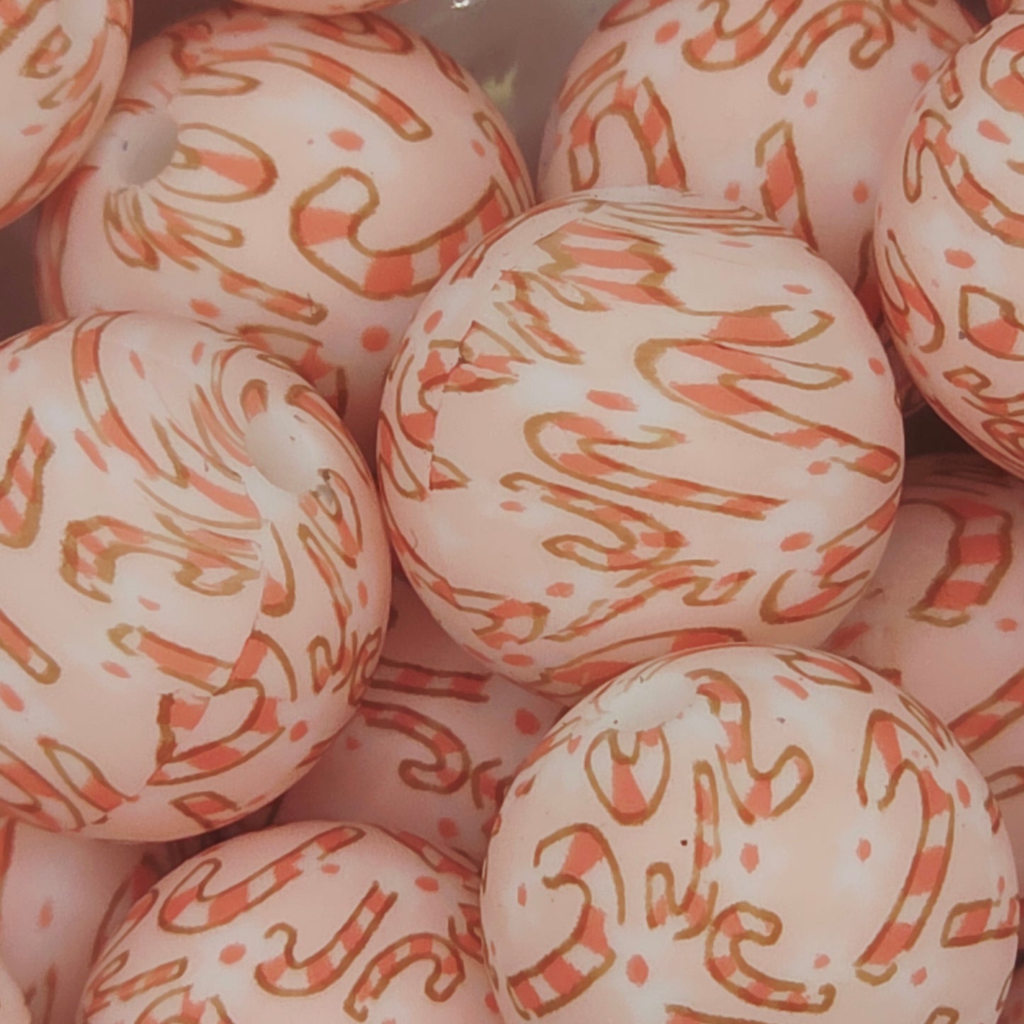 Daisy Candy Cane Print