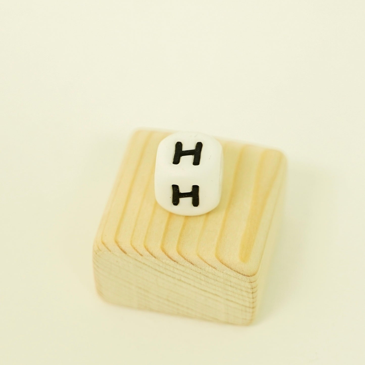 White Letter Beads