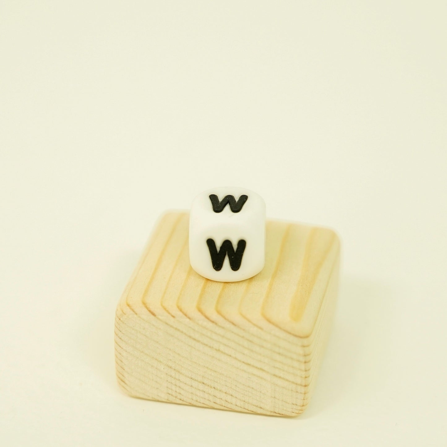 White Letter Beads