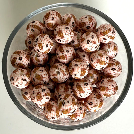 Cafe Bloom Printed Bead
