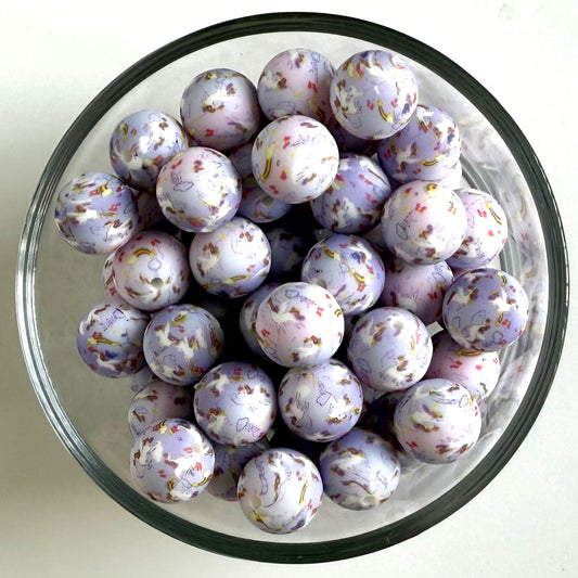 Unicorn Dreams Printed Bead