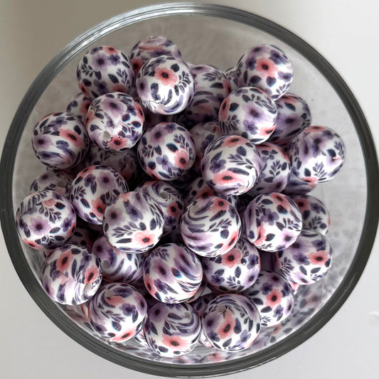 Whimsy Wildflower Printed Bead