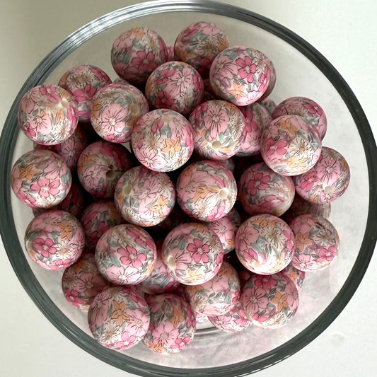Orchid Blush Printed Bead