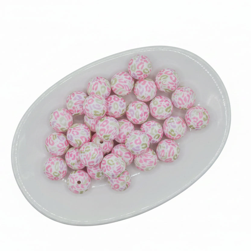 Candy Leopard Printed Bead
