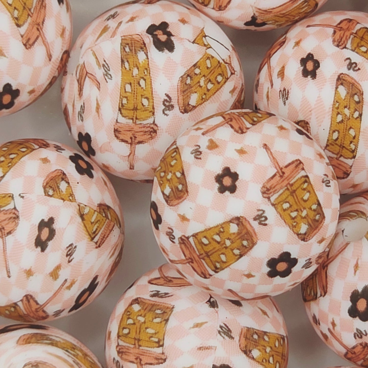Cafe Bloom Printed Bead