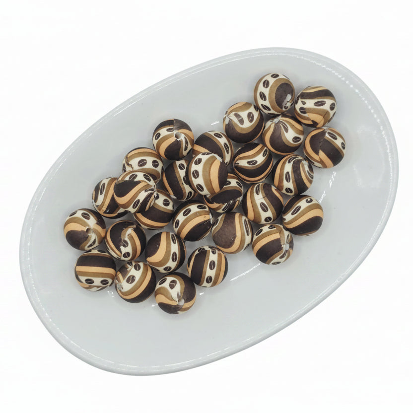 Coffee Bean Dream Printed Bead