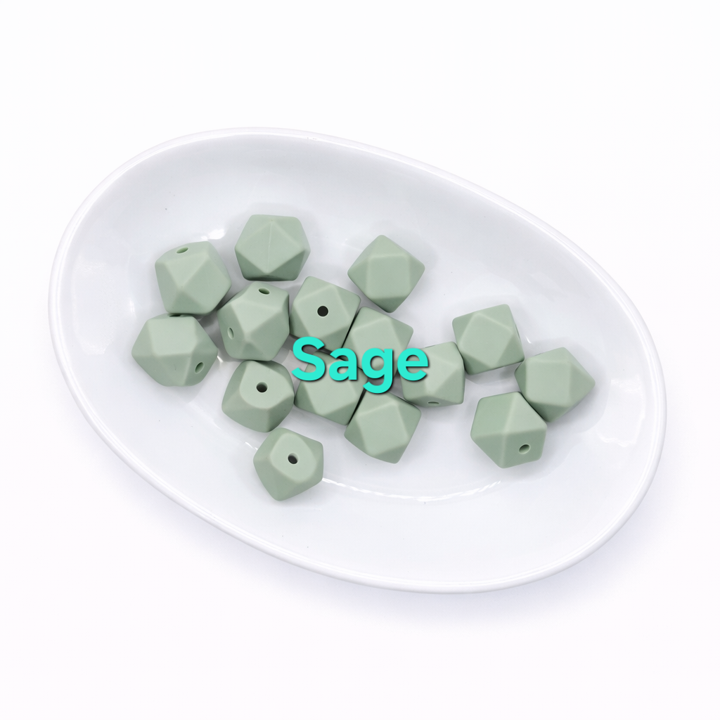 14mm Hexagon Beads
