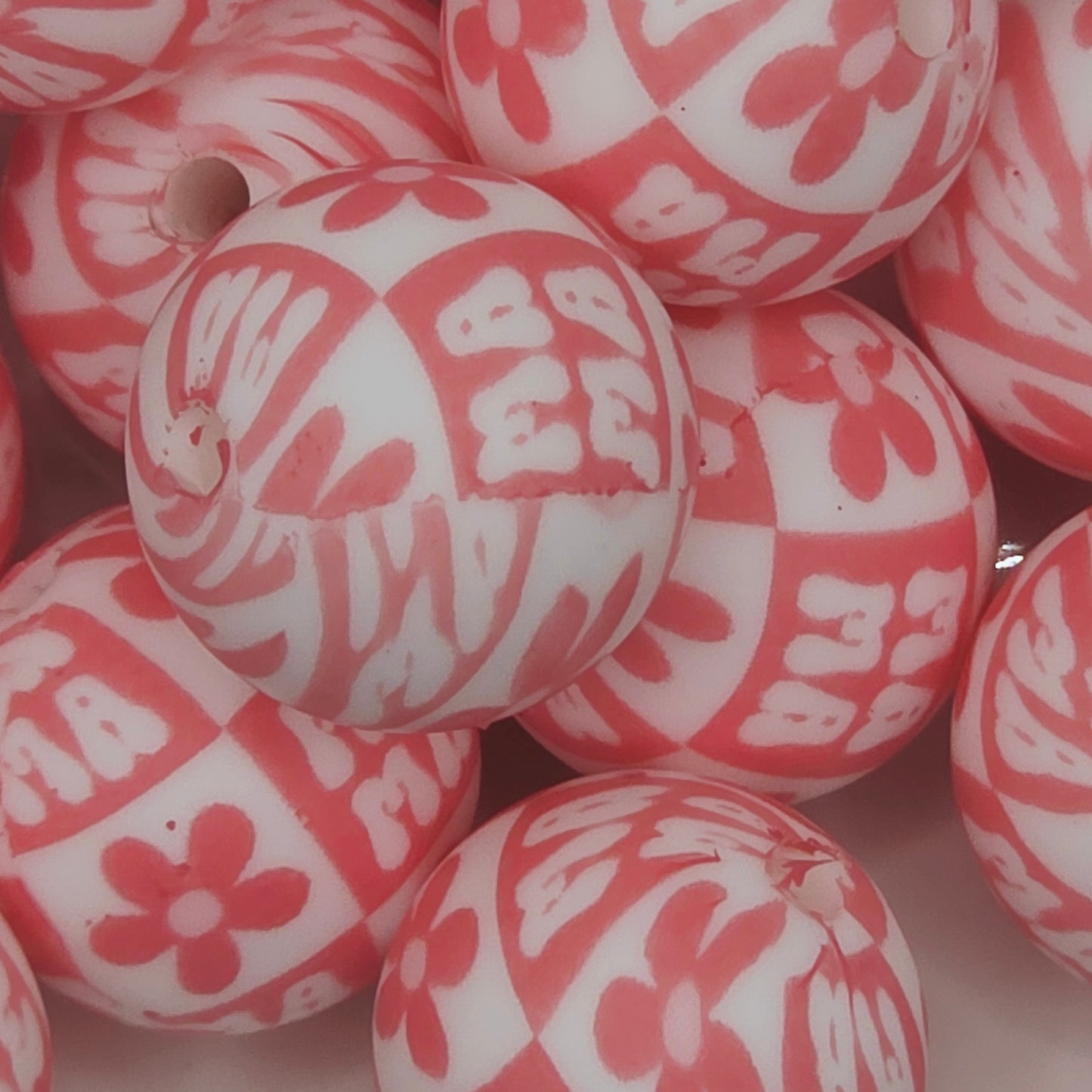 Check Yo Mama Printed Bead