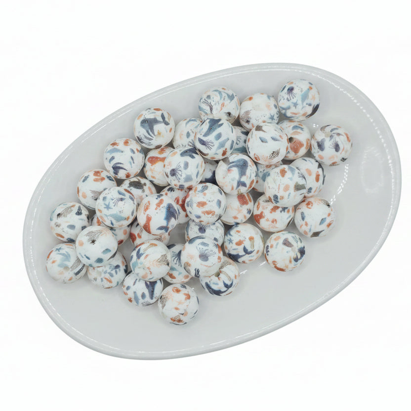 Ocean Printed Bead