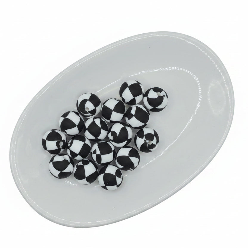 Classic Checkered Printed Bead