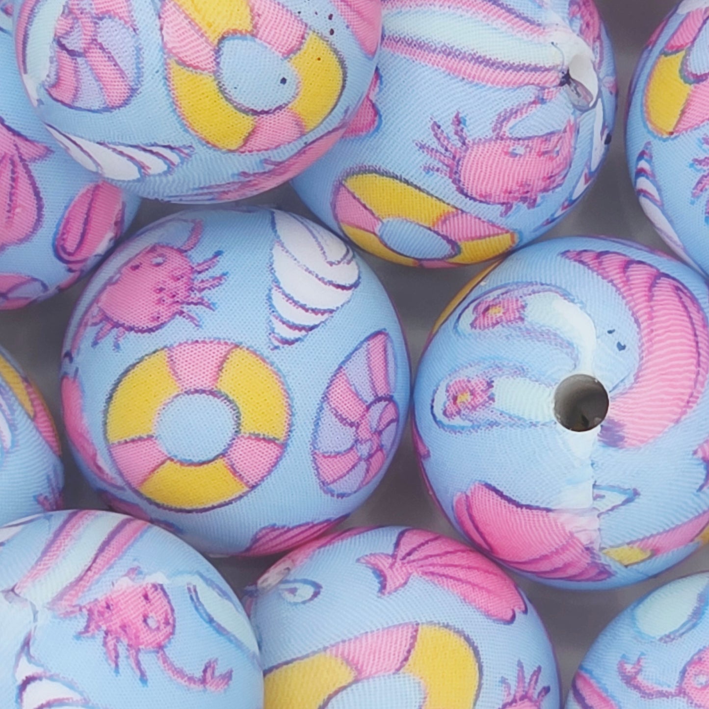 Beach Day Printed Bead