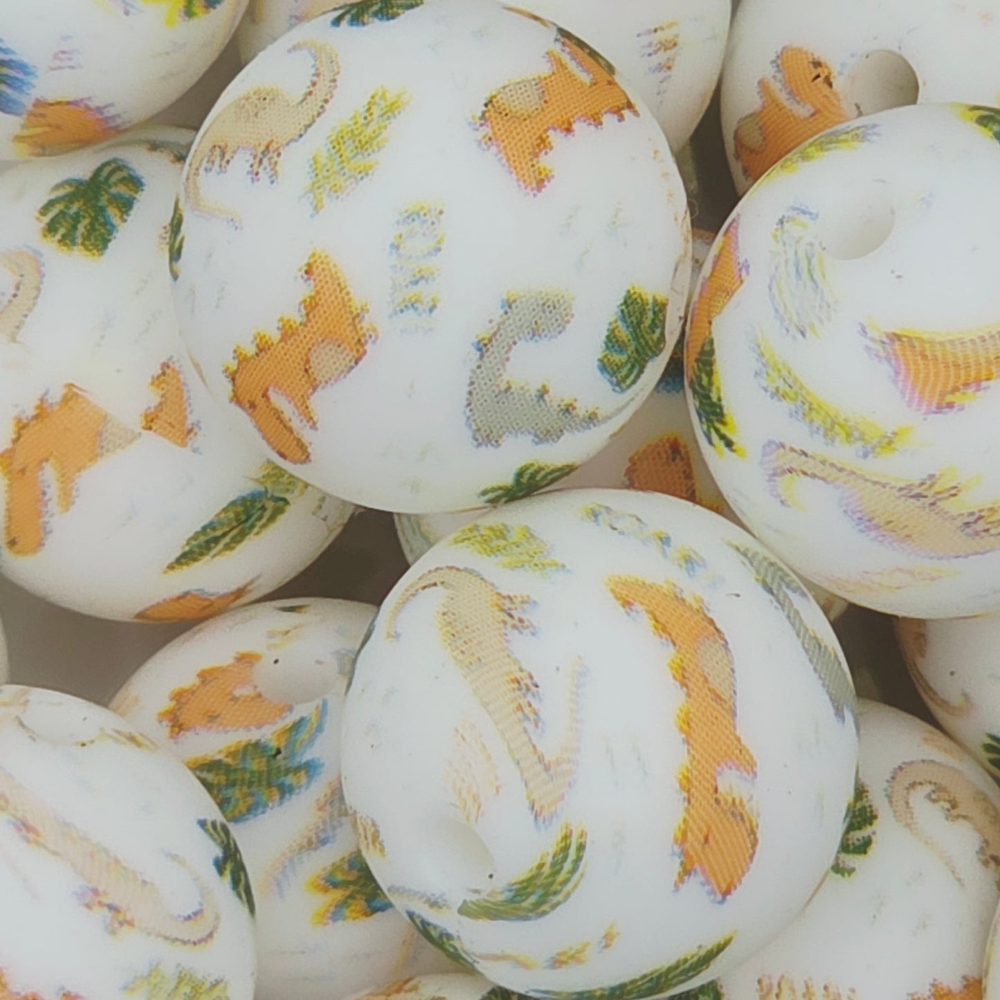Dino Printed Bead