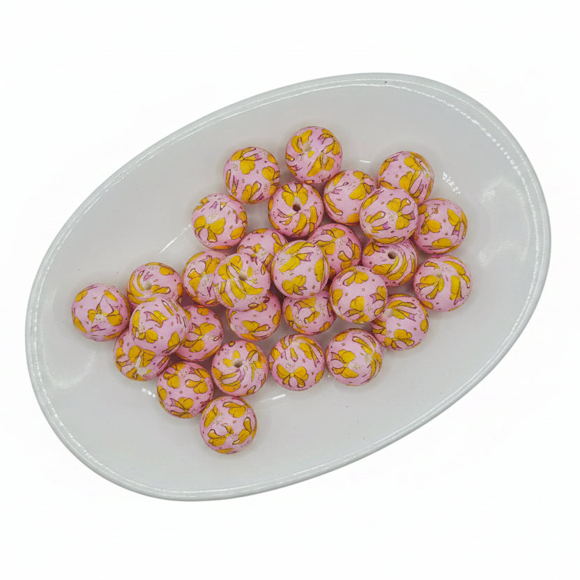 Pencil Bow Printed Bead