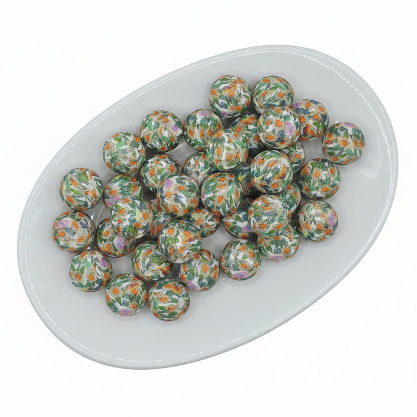 Spring Garden Printed Bead