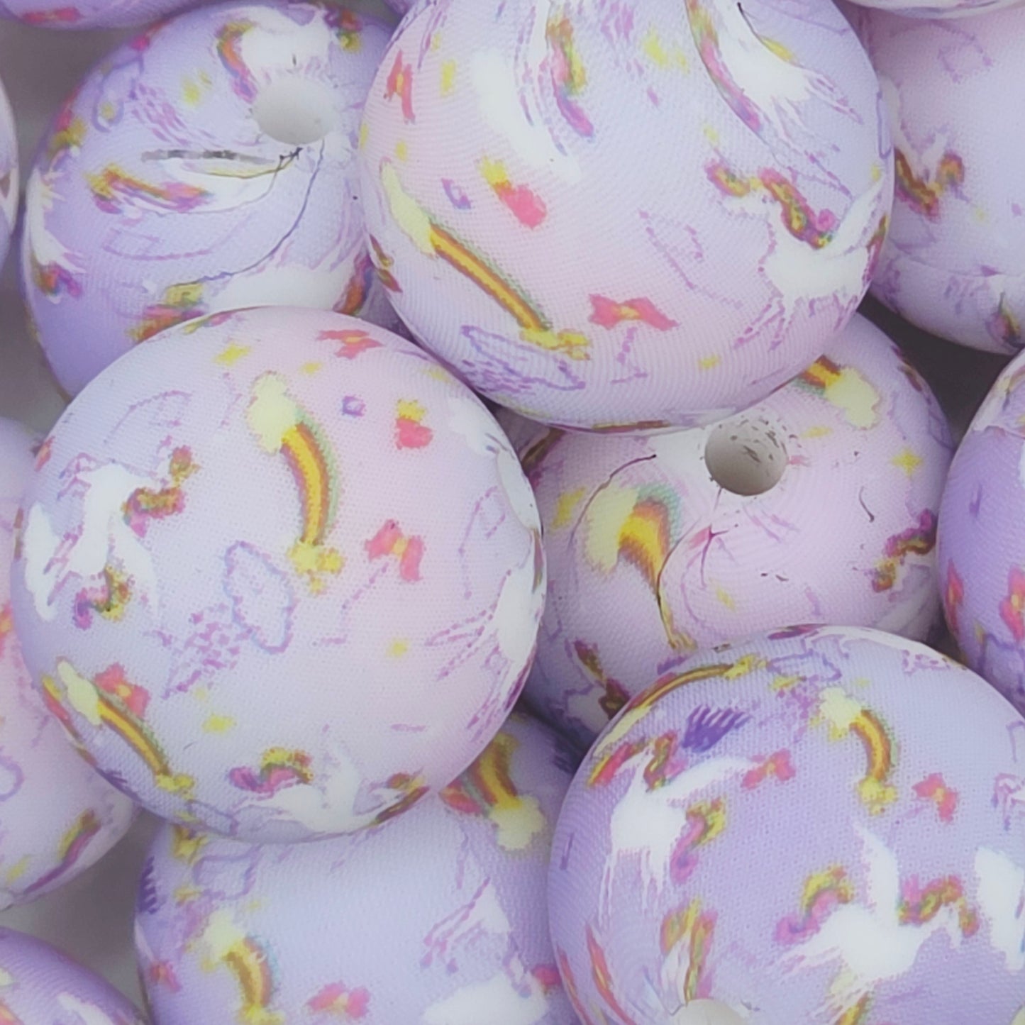 Unicorn Dreams Printed Bead