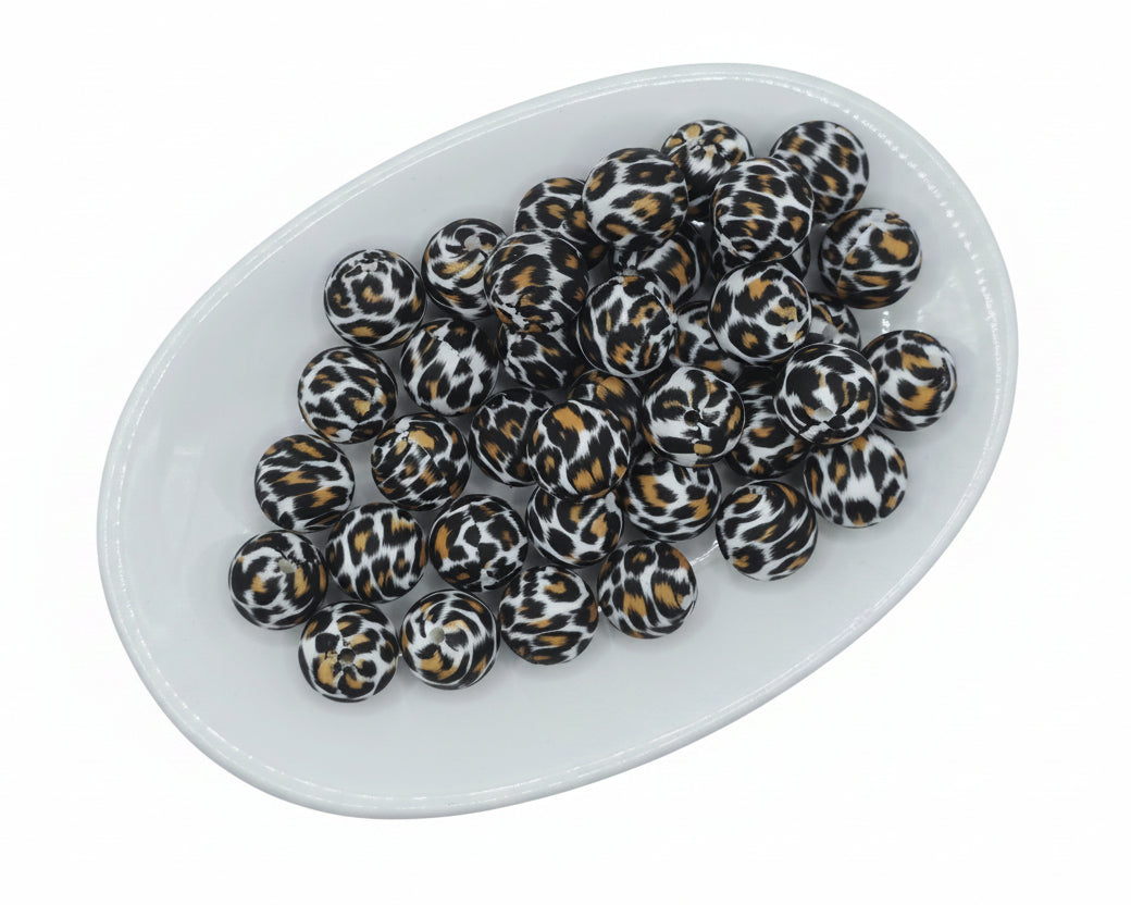Orange & Black Leopard Print