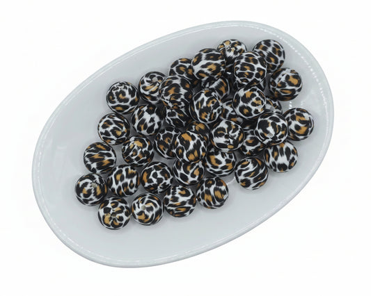 Orange & Black Leopard Print