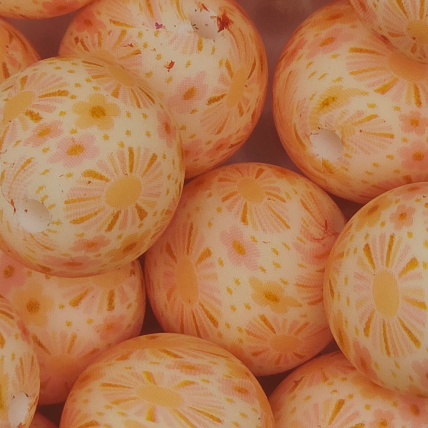 Retro Sun Printed Bead