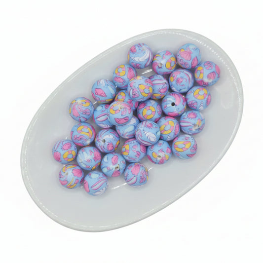 Beach Day Printed Bead