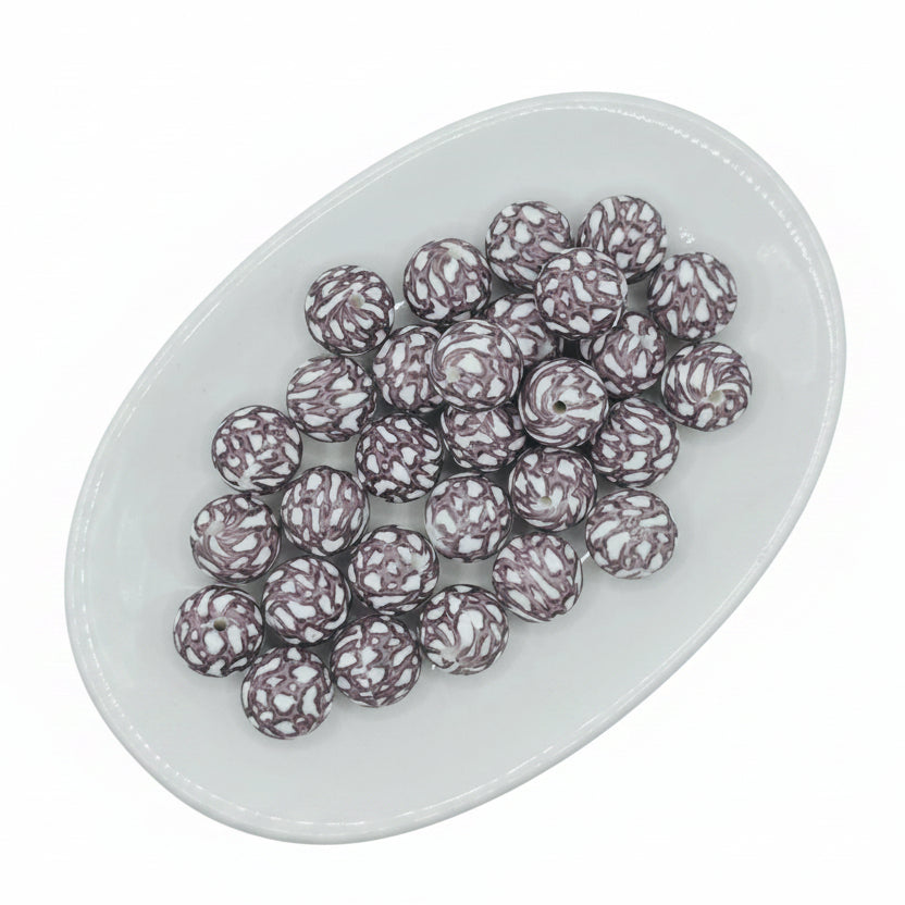 Brown Leopard Printed Bead