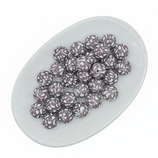 Brown Leopard Printed Bead