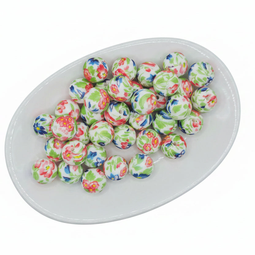 Floral Vibes Printed Bead