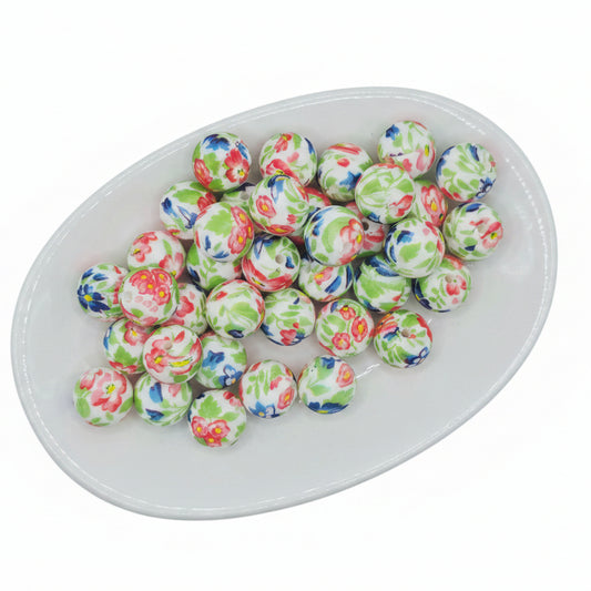 Floral Vibes Printed Bead