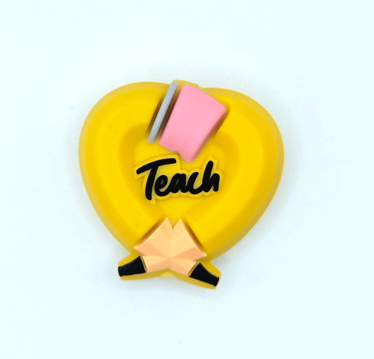 3D Teach Pencil Heart focal