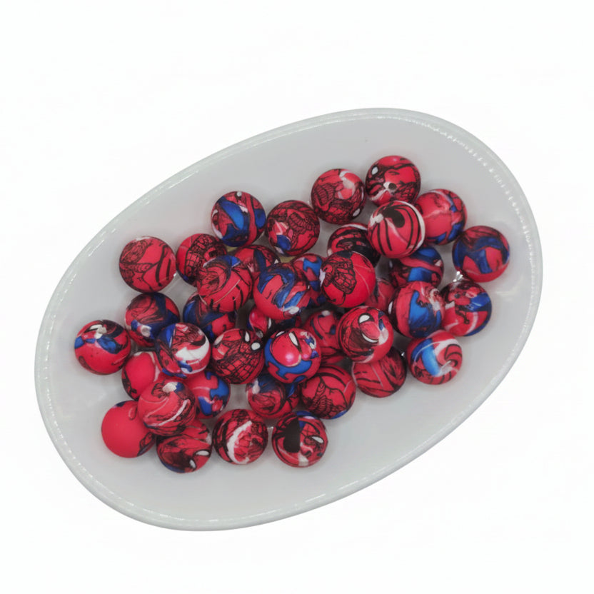 Spidey Printed Bead