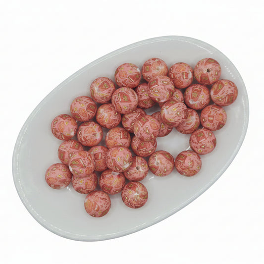 Bookish Bloom Printed Bead