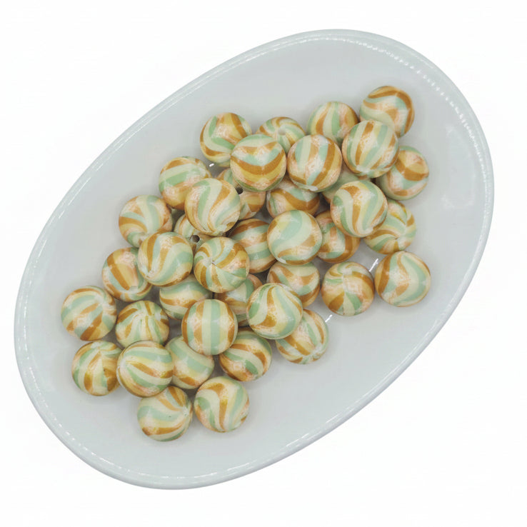 Distressed Aztec Printed Bead