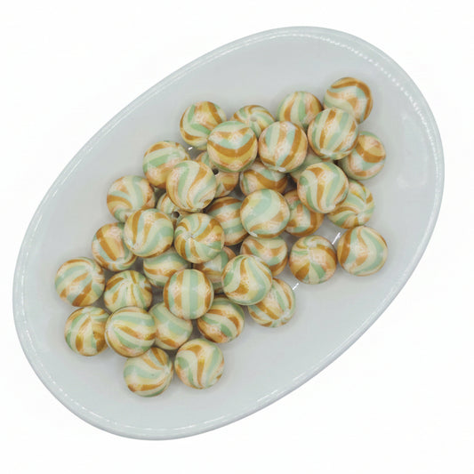 Distressed Aztec Printed Bead