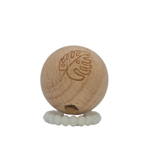 Beechwood Monstera Bead